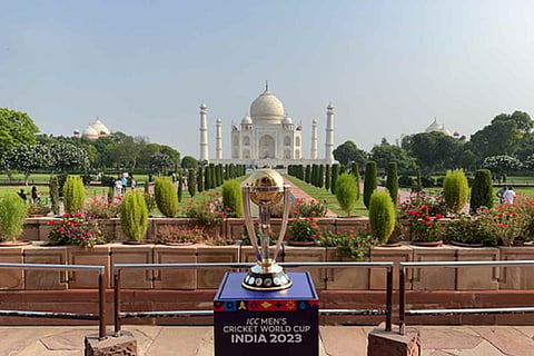 ICC Men's Cricket World Cup trophy reaches Taj Mahal