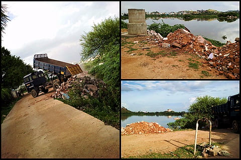 Illegal dumping: Pictures show how Hyderabad's Ibrahim lake is being slowly killed