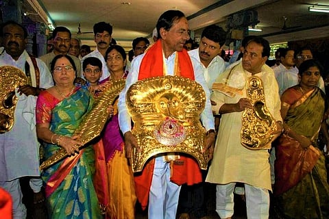 Sari gifted by Telangana CM to temple goes missing, govt takes disciplinary action