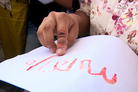 Kerala church feud hits new low, kids seen writing in own blood during protest