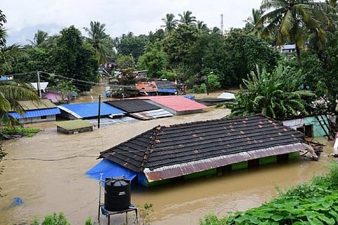 Houses submerged Kerala rains