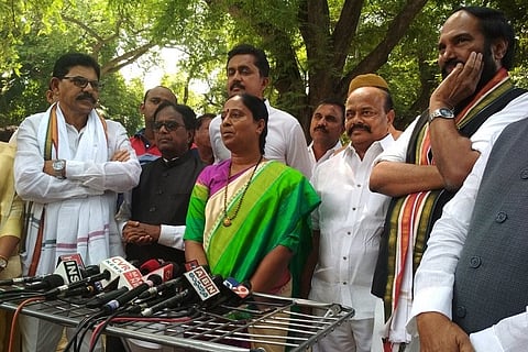 Days after internal revolt in TRS, Konda Surekha and husband join Congress