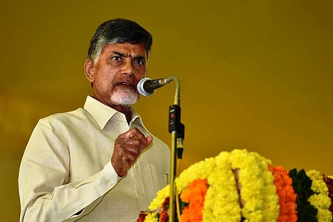 Angry Andhra CM Naidu caught on camera rebuking farmer at public meet