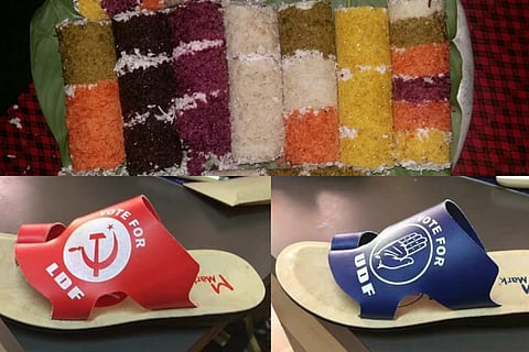 Party colours for sale on umbrellas, footwear, even 'puttu' this Kerala election