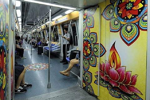 Deepavali across the sea: Singapore is celebrating with a rangoli-bedecked train