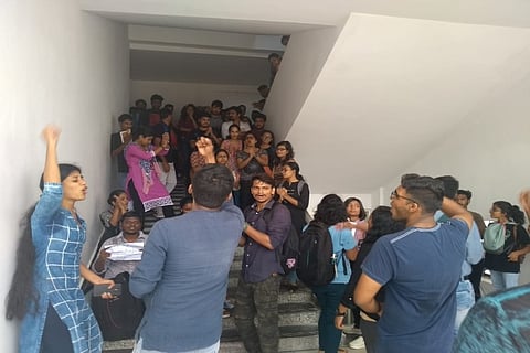 TISS Hyderabad students protest campus shift and new fee structure