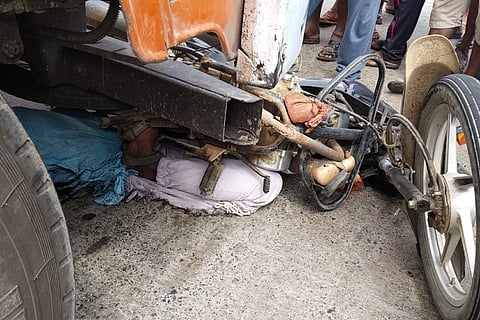 Three youth mowed down by lorry, bike dragged for 3 km in Vizag