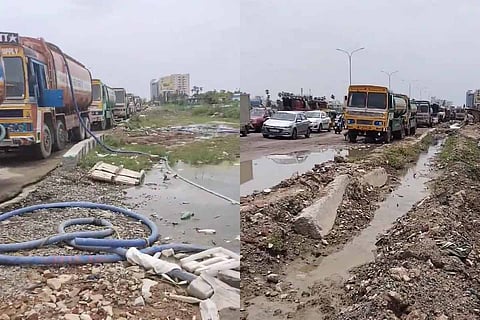 Chennai IT corridor choked as tanker lorries line up to tap groundwater illegally
