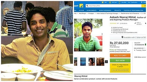 பிளிப்கார்ட்டில் வேலை பெற 'தன்னையே விற்பனை பொருளாக' அதே பிளிப்கார்ட்டில் விளம்பரம் கொடுத்த ஐஐடி மாணவர்
