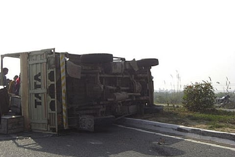 Three students among four killed in auto-lorry collision in AP, kin stage protest