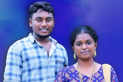 Picture of soon to be married couple, Socialism and Mamta Banerjee in Salem district of Tamil Nadu.