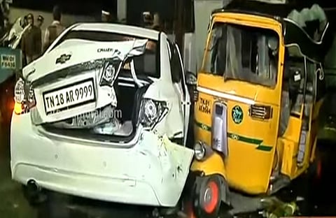 Drunk college students ram parked autos with their car in Chennai, one killed