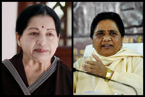 Jayalalithaa was moved to issue a statement after watching Mayawati episode unfold on TV