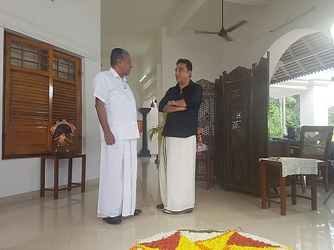 I have many colours, but my colour is not saffron: Kamal Haasan after meeting Pinarayi