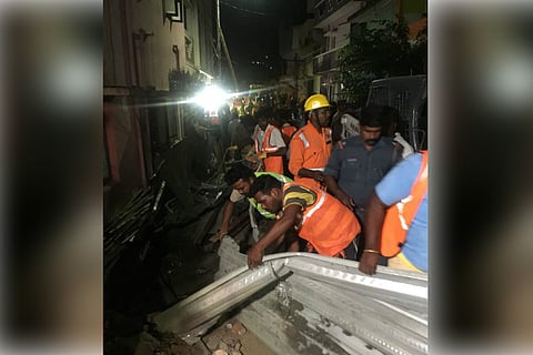 Many injured, few critical after scaffolding of under construction building in Chennai collapses