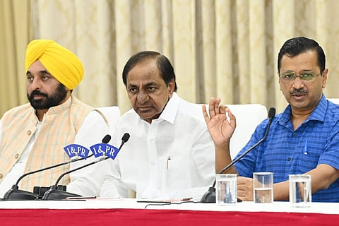 Bhagwath Singh Mann,KCR,Arvind Kejriwal