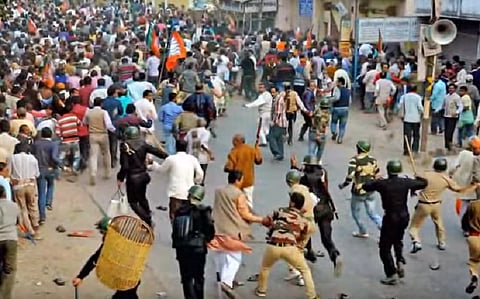BJP's fact finding team stopped from visiting violence-hit Malda, told to return