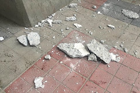 Woman dies at Hyderabad’s Ameerpet metro station as concrete block falls on her