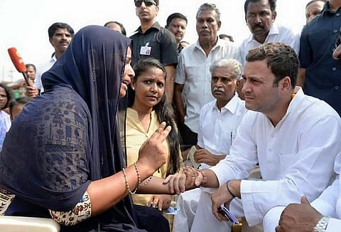 Cyclone Ockhi: Rahul Gandhi visits affected areas in TN and Kerala, promises all help