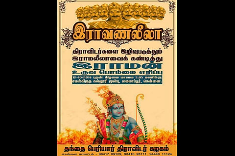 Periyar group to organize Ravan Leela in Chennai, because ‘Ravan was Dravidian’