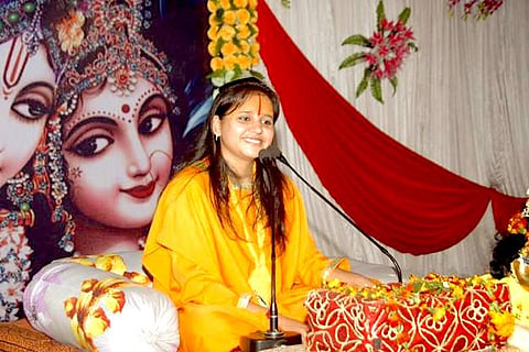 The VHP's star speaker, an 18-year-old Sadhvi who advocates the sword
