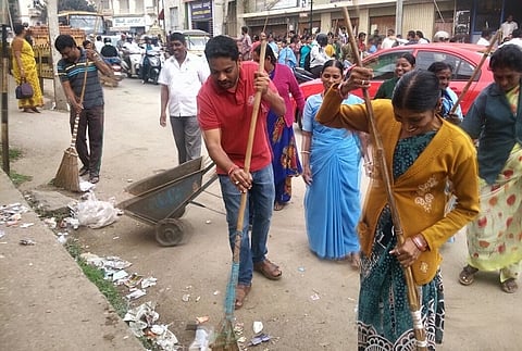 This Mysuru corporator is a class apart, he carries a broom to work