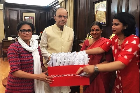 Crusader MP demanding end to tax on sanitary pads meets FinMin, says he seems ‘optimistic’