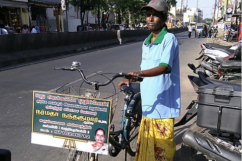 A school teacher keeps it simple with her bicycle campaign