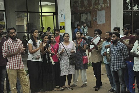 UoH slaps show cause notice on students for wall paintings of Ambedkar, Bhagat Singh