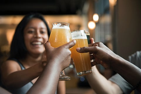 Beer at a bar