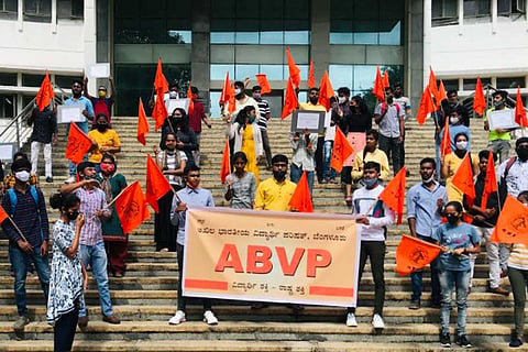 ABVP student protestors