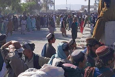 Crowd on the streets of Afghanistan