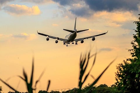 A flight taking off