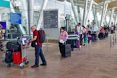 Passengers at the airport