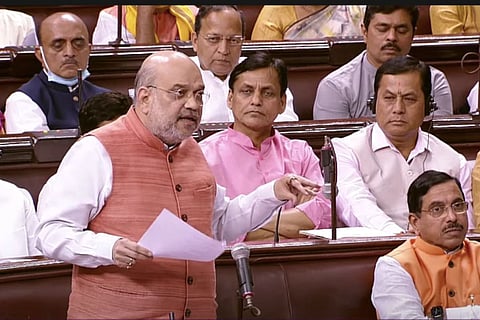 Union Home Minister Amit Shah speaking in Rajya Sabha