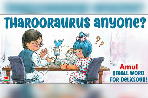 Amul honours Shashi Tharoor with cartoon, MP says he feels like ‘Tharoorsaurus Rex’