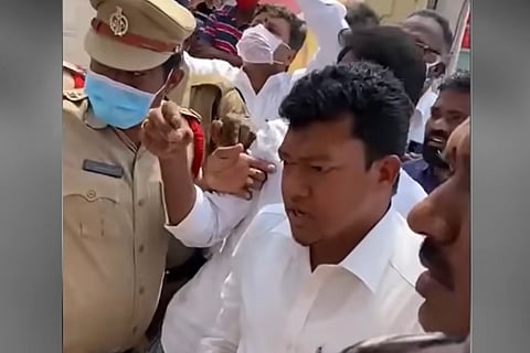Andhra Pradesh Minister Seediri Appalaraju in viral video abusing a police officer: AP police officers' body seeks apology from Minister who abused cop in viral video
