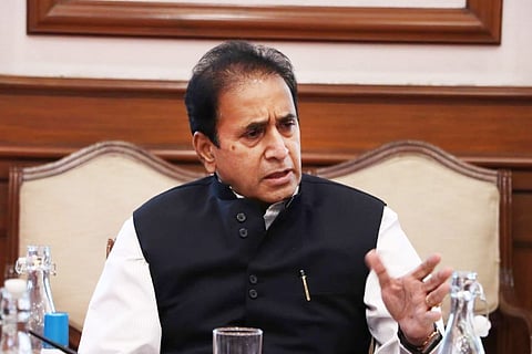 A file image of Anil Deshmukh, former Maharashtra Home Minister, at a press conference