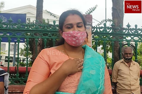 Anupama, mother of missing child in Kerala, protesting in front of the state Secretariat