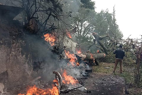 Crash site where CDS Bipin Rawat's chopper crashed in Coonoor