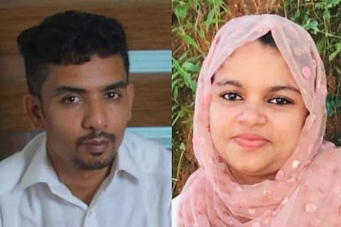 Kerala woman Asmina who committed suicide and her husband Jamsheer