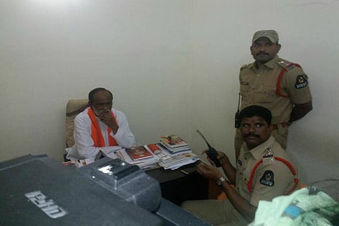 BJP tries to lay siege to KCR’s office for Modi remark, several leaders detained