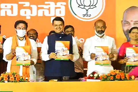 BJP releases its manifesto for GHMC elections