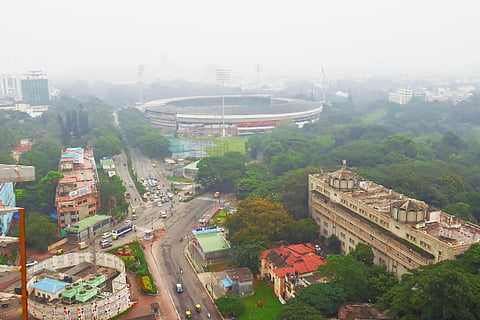 An aerial view of Bengaluru city Bangalore