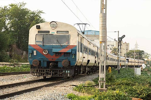 A suburban train in Bengaluru