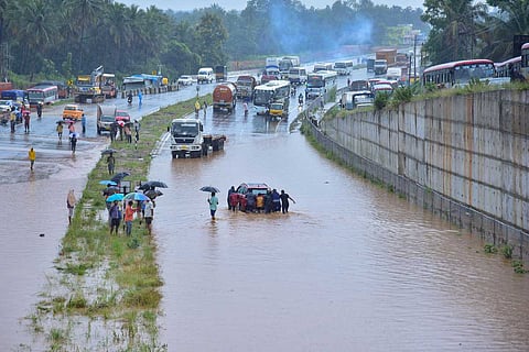 Flooded Bengaluru Mysuru highway: Karnataka estimates rain-related losses at Rs 7,647 crore