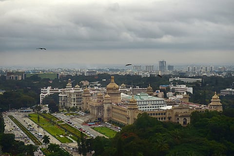 Bengaluru: An aerial shot of Vidhan Soudha in Bengaluru