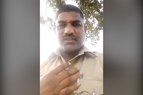 Selfie of Bengaluru police constable Basavaraj Patil