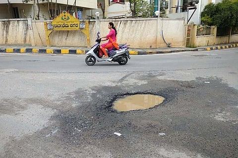 Pothole on Bengaluru road