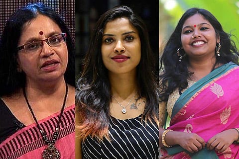 From left: Bhagyalakshmi, Diya Sana, Sreelakshmi